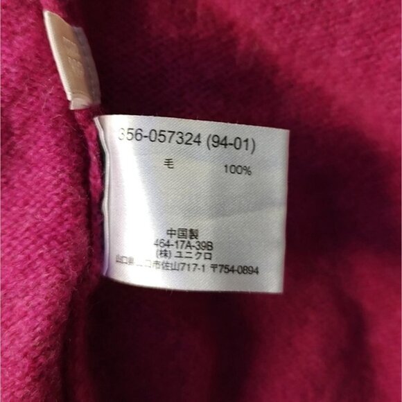 LAMBSWOOL women's pink v - neck 100% wool pullover sweater Sz S - Picture 6 of 8